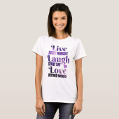 Paars universum | Live Laugh Love T-Shirt (Voorkant volledig)