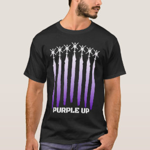 Paars-up-helikopters maand militaire zuigvlucht t-shirt