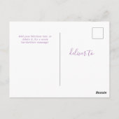 Paars Uw douanetekst 6 foto's collage universeel Briefkaart (Achterkant)