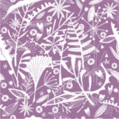 Paars van botanische Floral Sticker (Voorkant)