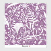Paars van botanische Floral Sticker (Vel)