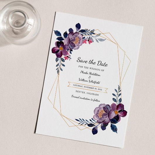 Paars van de begroting - afmeting van de geometris flyer