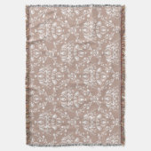 Paars van de eierplant en witte Damask Deken (Voorkant Verticaal)