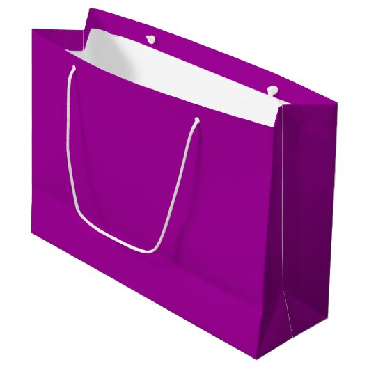 Paars van de schoorsteen (vaste kleur) groot cadeauzakje (Voorkant Gekanteld)