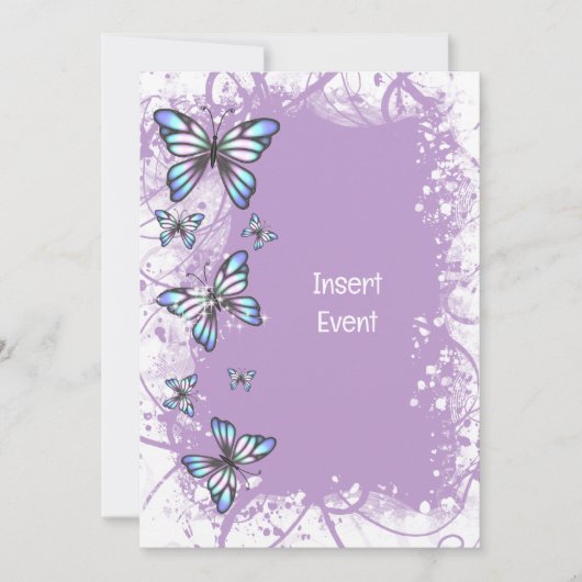 Paars van de vlindermakerij kaart (Voorkant)
