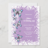 Paars van de vlindermakerij kaart (Achterkant)