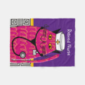 Paars van de Zurse Kat Fleece Blanket Deken (Voorkant (Horizontaal))