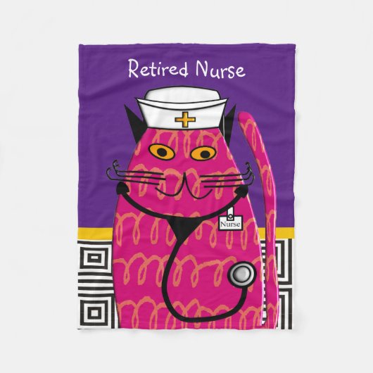 Paars van de Zurse Kat Fleece Blanket Deken (Voorkant)