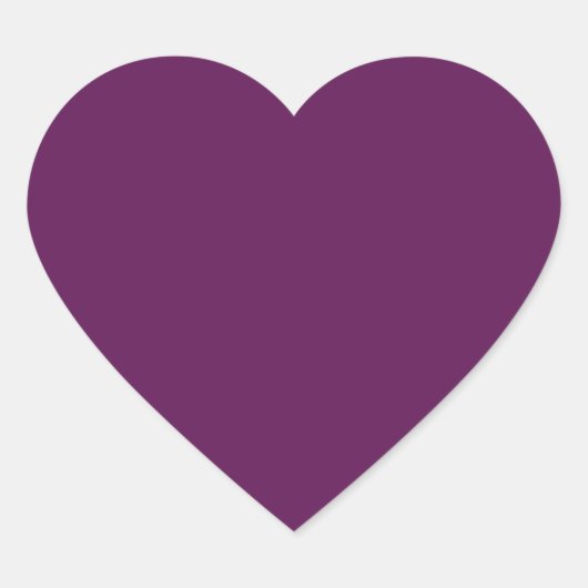 Paars van druiven (vaste kleur) hart sticker (Voorkant)