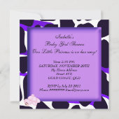 Paars van het Afrikaanse Amerikaanse Baby shower Kaart (Achterkant)