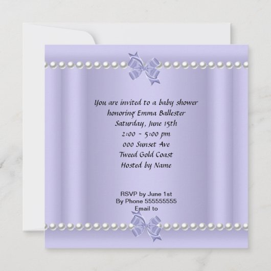 Paars van het Afrikaanse Amerikaanse Baby shower Kaart (Achterkant)