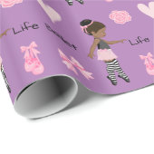 Paars van het Afrikaanse Amerikaanse Ballerina Bal Cadeaupapier (Rol Hoek)