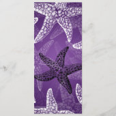 Paars van het Beach Wedding Menu Starfish (Voorkant)