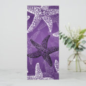 Paars van het Beach Wedding Menu Starfish (Staand voorkant)