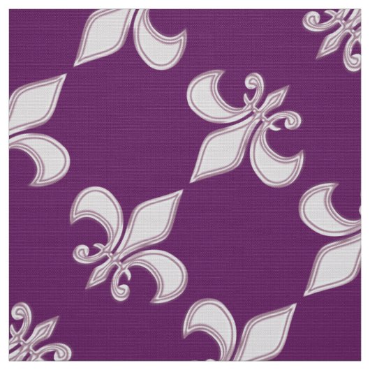 Paars van het koninklijk patroon "Fleur de Lis" Stof (Swatch)