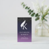 Paars van het Logo van het Initiaal van het Notari Visitekaartje (Staand voorkant)