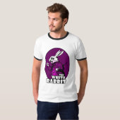 Paars van witte konijn t-shirt (Voorkant volledig)