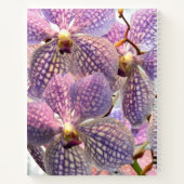 Paars Vanda Orchids Floral Notitieboek (Achterkant)