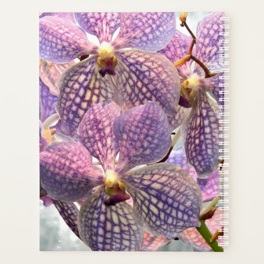 Paars Vanda Orchids Floral Planner (Achterkant)