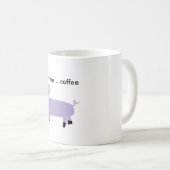 paars varken, mmm... koffie koffiemok (Voorkant rechts)