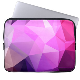 Paars veelhoekig ontwerp laptop sleeve