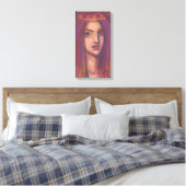 Paars Veil Eastern Orient Girl Portrait Painting Canvas Afdruk (Insitu (Slaapkamer))