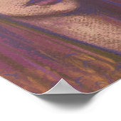 Paars Veil Eastern Orient Girl Portrait Painting Poster (Hoek)