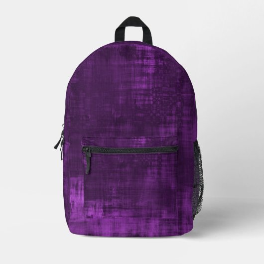 PAARS VELVET PATTERN BEDRUKTE RUGZAK (Voorkant)