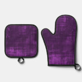 PAARS VELVET PATTERN OVENWANT & PANNENLAP SET (Voorkant)