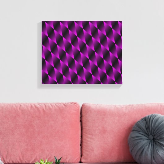 Paars Velvet Psychedelic Art Canvas (Insitu (Woonkamer))