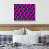Paars Velvet Psychedelic Art Canvas Afdruk (Insitu (Slaapkamer))