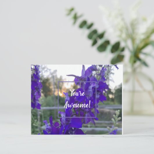 Paars ventilator Briefkaart (Staand voorkant)