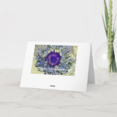 Paars ventilator Wenskaart Kaart (Achterkant)