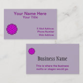 Paars ventilatorlint visitekaartje (Voorkant / Achterkant)