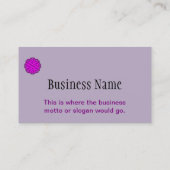 Paars ventilatorlint visitekaartje (Achterkant)