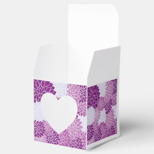 Paars ventilatorpatroon bedankdoosjes (Geopend)