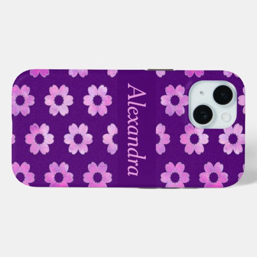 Paars ventilatorpatroon Case-Mate iPhone Case (Achterkant (horizontaal))