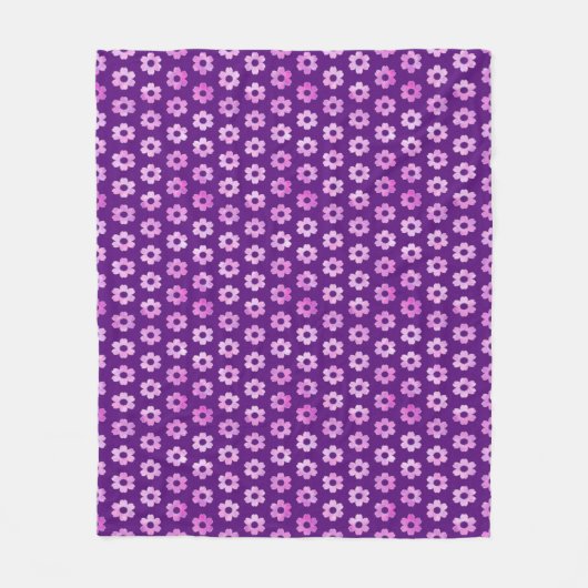  Paars ventilatorpatroon Fleece Deken (Voorkant)
