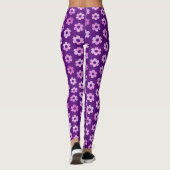  Paars ventilatorpatroon Leggings (Achterkant)