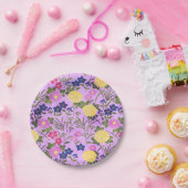  Paars  ventilatorpatroon Papieren Bordje (Feest)