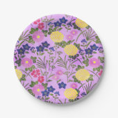  Paars  ventilatorpatroon Papieren Bordje (Voorkant)