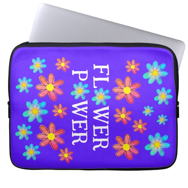 Paars ventilatorvermogen laptop sleeve (Voorkant)