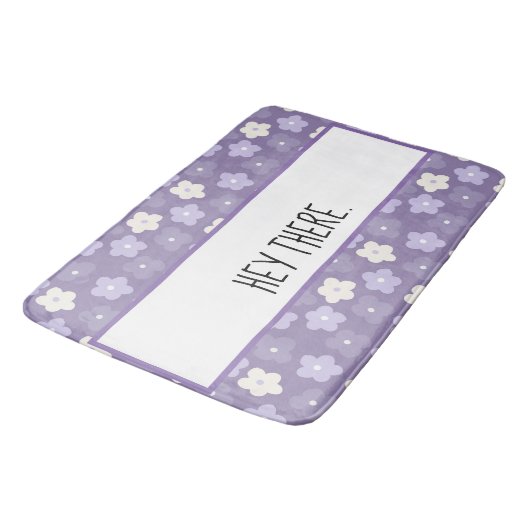 Paars ventilatorvermogen op maat badmat (Gekanteld)