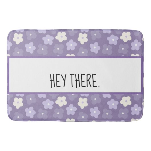 Paars ventilatorvermogen op maat badmat (Voorkant)