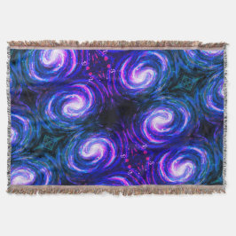 Paars verfd galaxypatroon deken