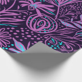 paars verpakkingspapier cadeaupapier (Hoek)