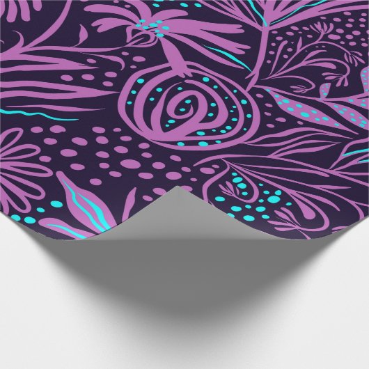 paars verpakkingspapier cadeaupapier (Hoek)