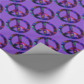 Paars verpakt kleurengebarentaal cadeaupapier (Hoek)