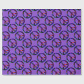 Paars verpakt kleurengebarentaal cadeaupapier (Vlak)