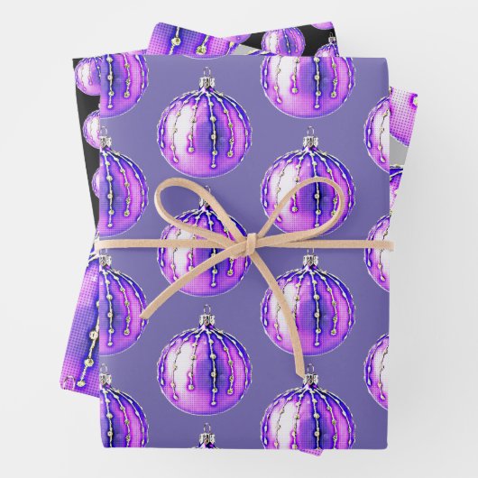 Paars versierpapier voor sierdoeleinden inpakpapier vel (In situ)